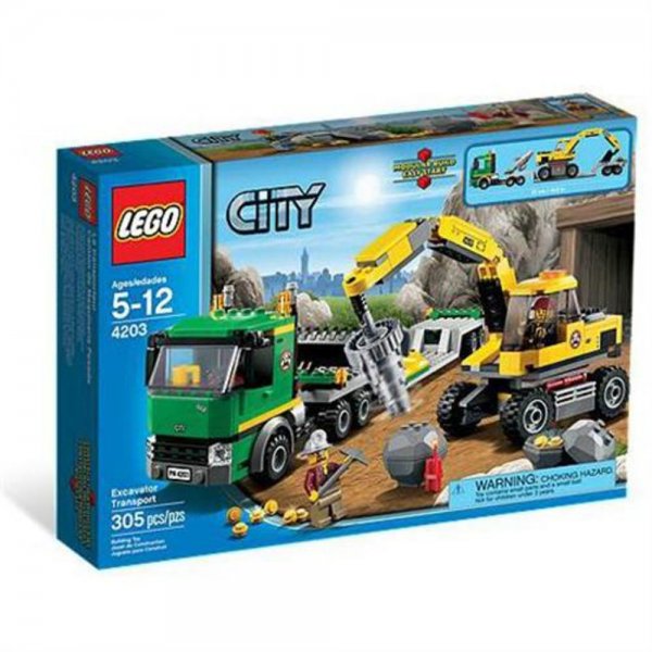 Lego 4203 City Grubenbagger mit Transporter